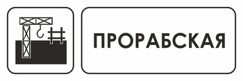 И02  прорабская (пластик, 300х100 мм) - Охрана труда на строительных площадках - Указатели - . Магазин Znakstend.ru